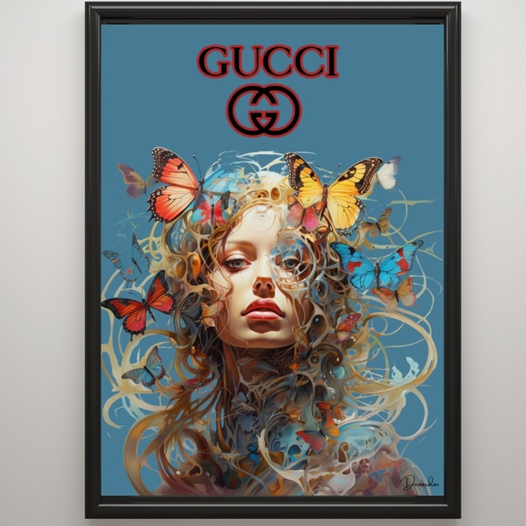 GUCCI LADY POSTER ART PRINT 11X14 GREAT GIFT FOR GUCCI FANS BY DENARDAI - Picture 1 of 2